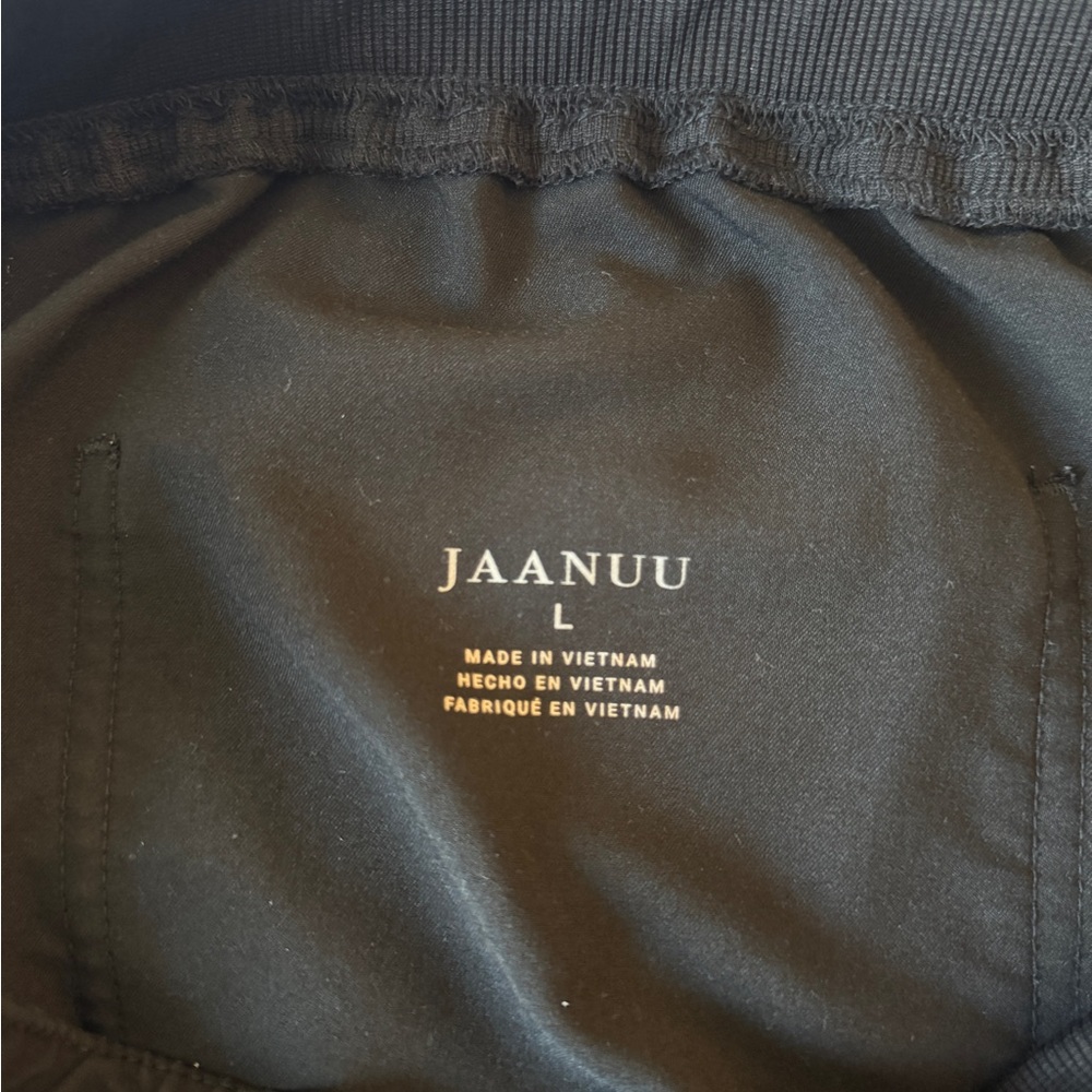 Jaanuu Men's Black Jogger Scrub Pants with Drawstring - Picture 5 of 7